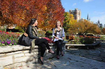 Photo of students on campus. Link to Gifts of Real Estate